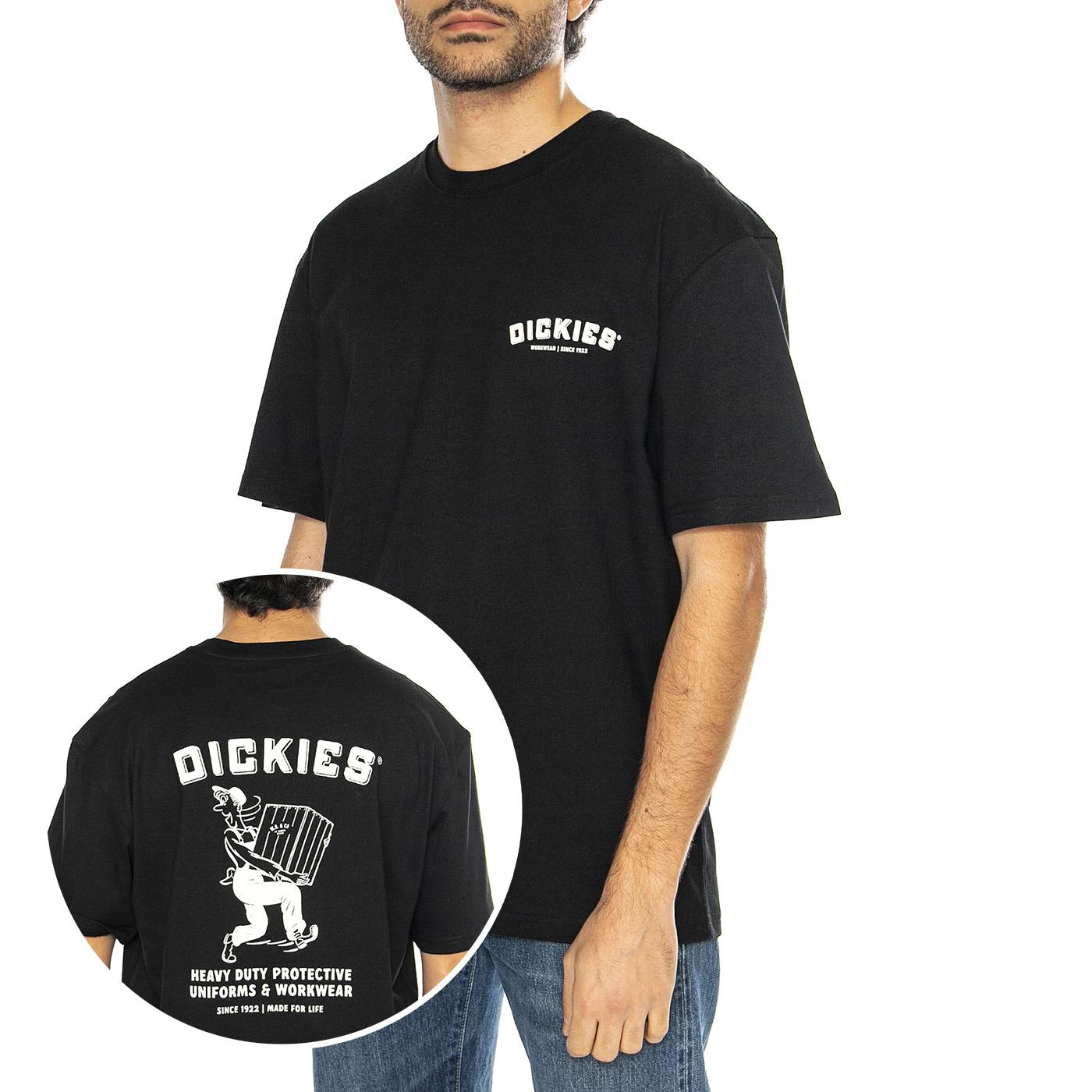 Dickies Builder Tee SS Black - Maglietta Girocollo Uomo Nera DK0A85SYBLK1  DICKIES 