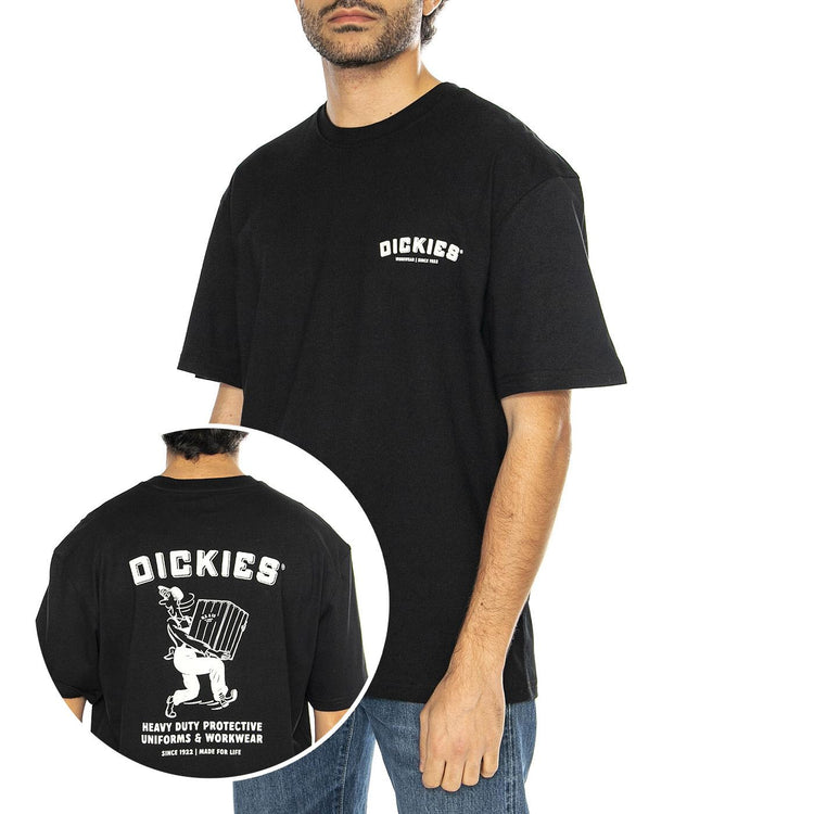Dickies Builder Tee SS Black - Maglietta Girocollo Uomo Nera DK0A85SYBLK1  DICKIES 