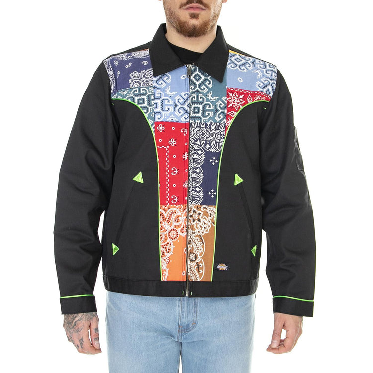 Joe Unlined Eisenhower Black - Giacca Estiva Uomo Nera / Multicolore DK0A4YUQBLK1  DICKIES 