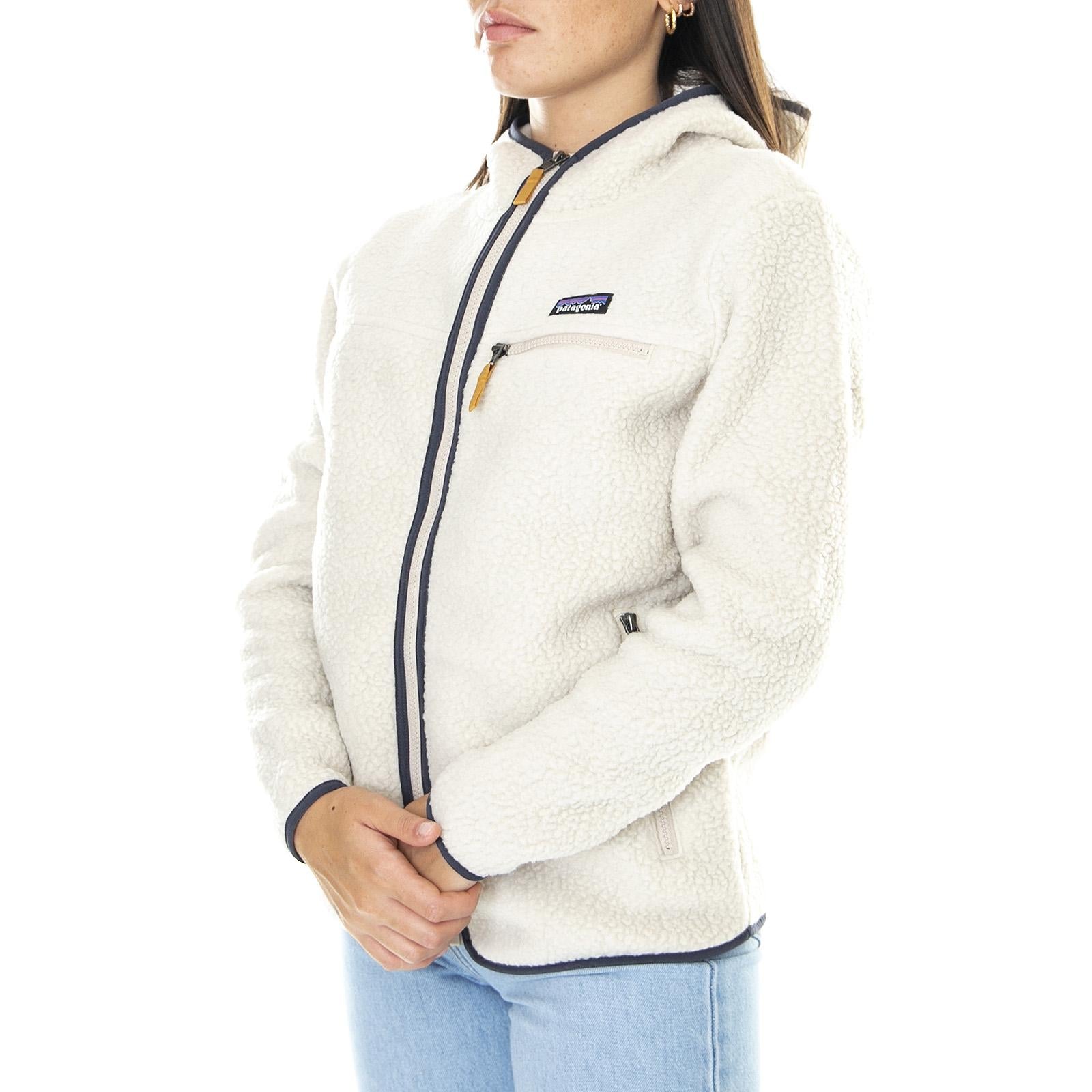 W's Retro Pile Hoody Pelican - Felpa con Cappuccio Donna Beige 22806-PLCN  PATAGONIA 