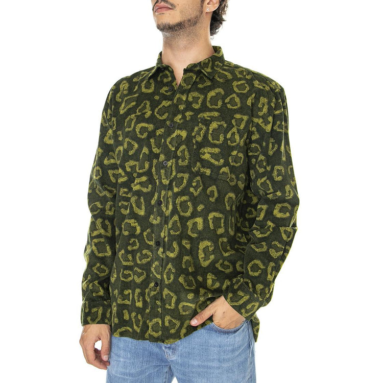 Carter Shirt LS Green Hyo Aop - Camicia Uomo Verde Multicolore I031064.1AX.67.-1AX.67  EDWIN 