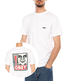 OBEY EXCLAMATION TEE - Men's White Crew Neck T-Shirt Men OBEY