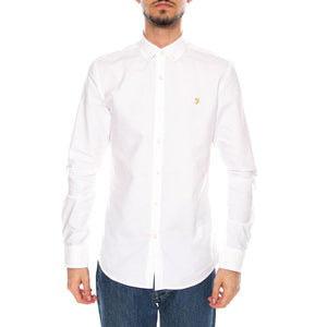 Brewer LS BD Shirt White - Camicia Uomo Bianca F4WSB060 104 FARAH 