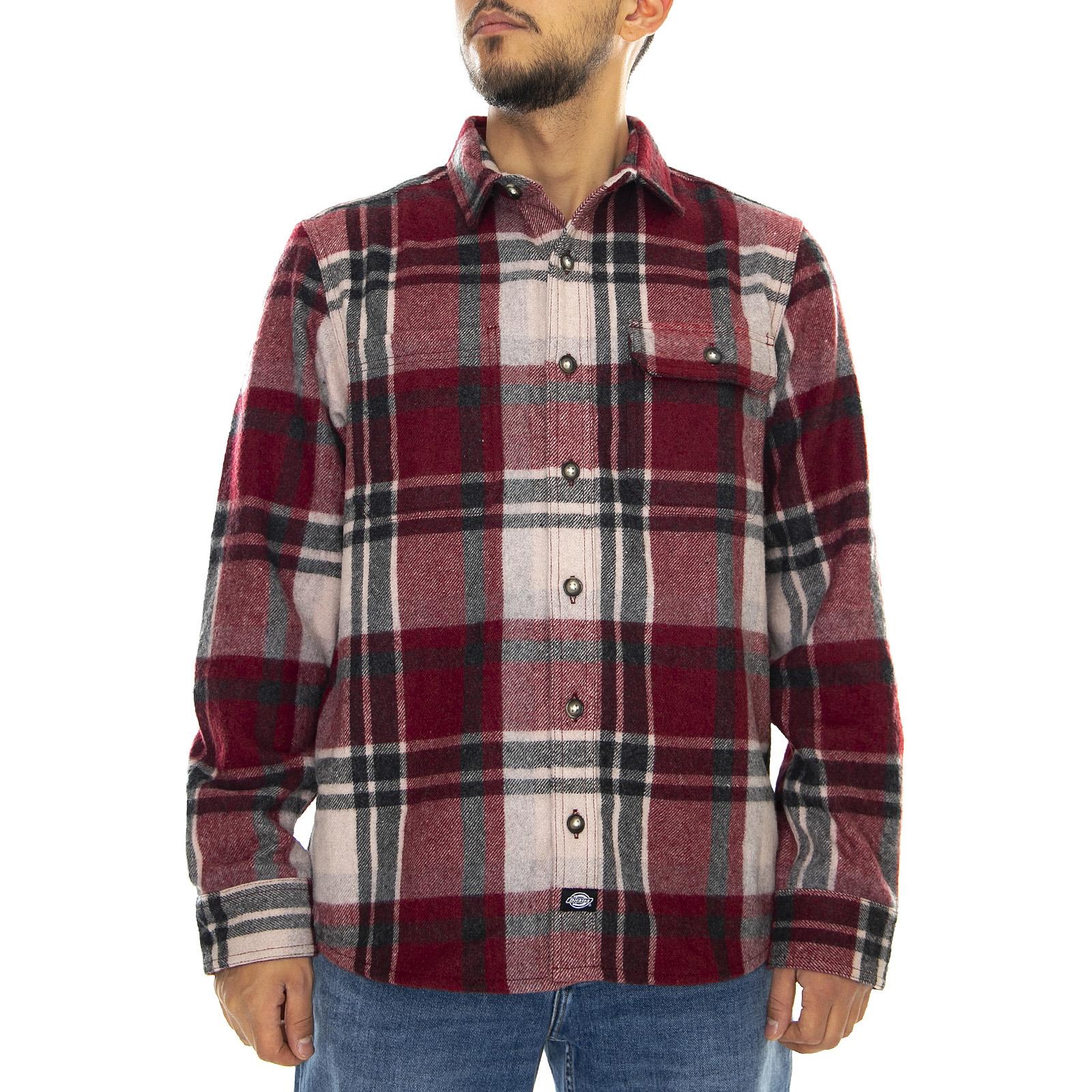 Melber Shirt - Maroon - Camicia Uomo Bordeaux 05 200358-MR . DICKIES 