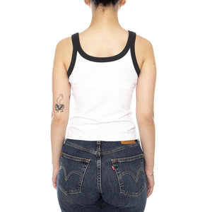 GR ESSENTIAL TANK - SPICY PEPPER W GLITTER BRIGHT WHITE / PIRATE BLACK - Canotta Donna Bianca 005H9 0011 LEVIS 