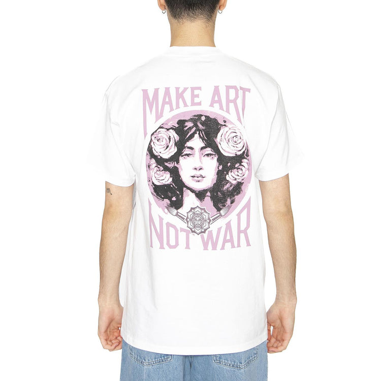 Obey Make Art Not War Tee White - Maglietta Girocollo Uomo Bianca 165264062-WHT  OBEY 