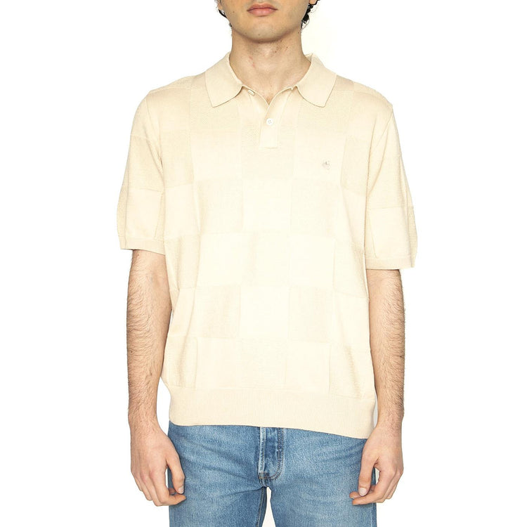 S/S Checker Polo Fleur De Sel - Polo Uomo Beige I034535.2LPXX  CARHARTT WIP 