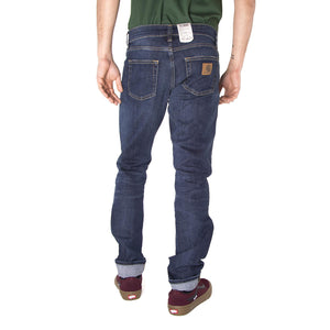 REBEL PANT 98/2% CO/EA SPICER BLUE STRETCH DNM, 11.75 OZ Blue natural dark wash I015331.01.ND.32  CARHARTT WIP 
