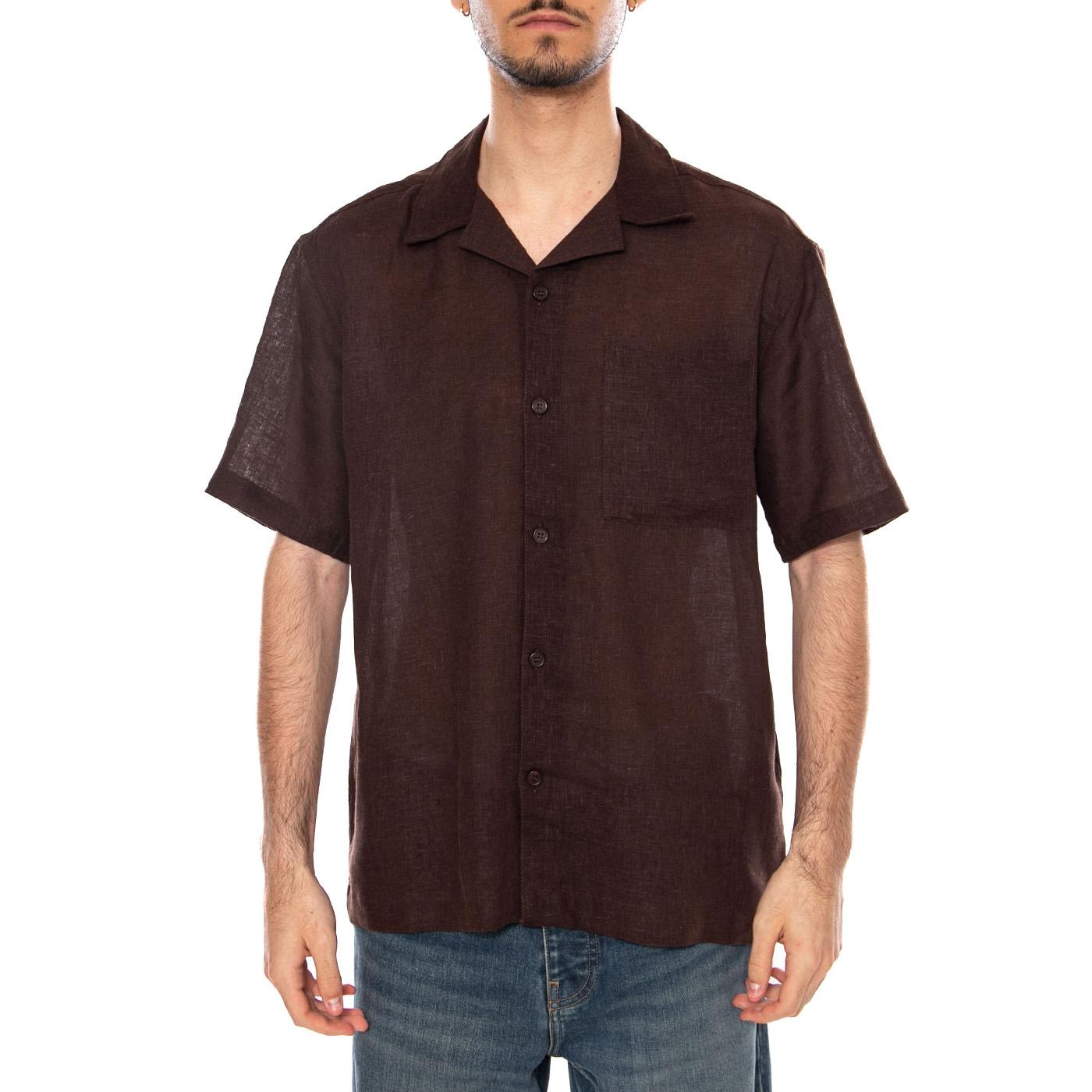 SHORT SLEEVES SHIRT COFFEE BEAN - Camicia Maniche Corte Uomo Marrone 22036242 4885336 ONLY & SONS 