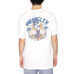 Graphic Tee Worn White - Maglietta Girocollo Uomo Bianca 112362835  WRANGLER 