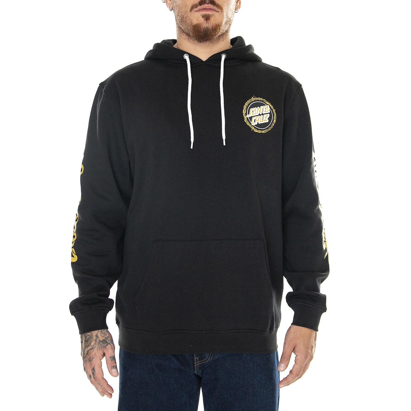M' Screaming 50 Hood Black - Felpa con Cappuccio Uomo Nera Screaming 50 Hood Black  SANTA CRUZ 