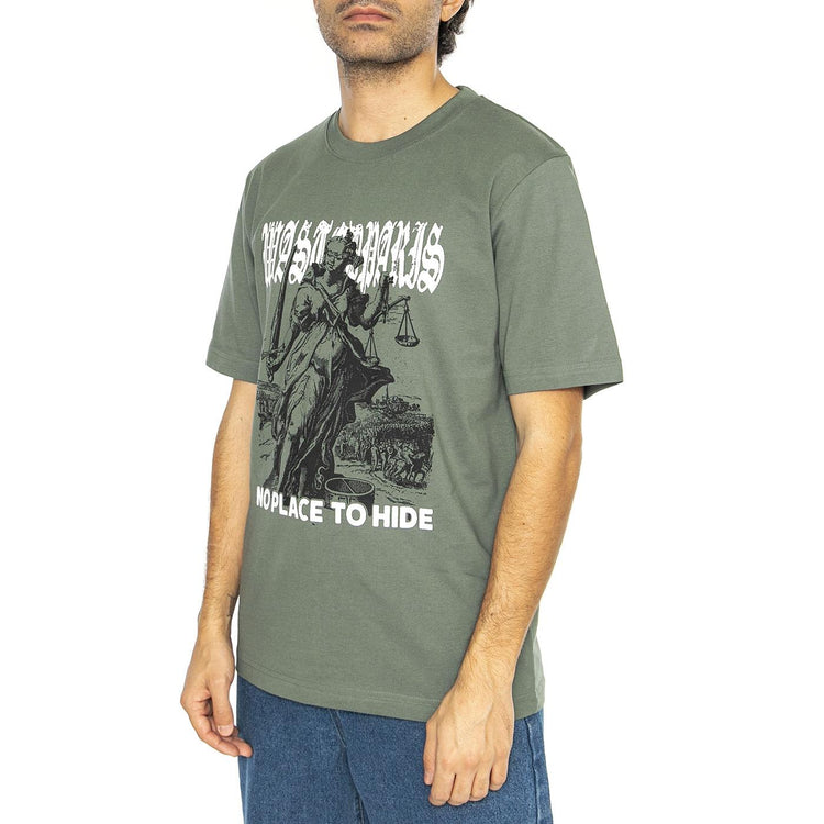 Sacrifice T-shirt Lichen Green - Maglietta Girocollo Uomo Verde E20WASSENLIG  WASTED PARIS 