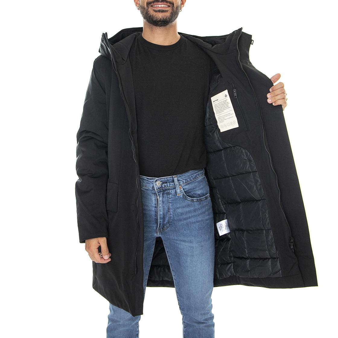 M´s Jacket Franc Black Function Stretch Rec - Giacca Invernale con Cappuccio Uomo Nera 330635-110  ELVINE 