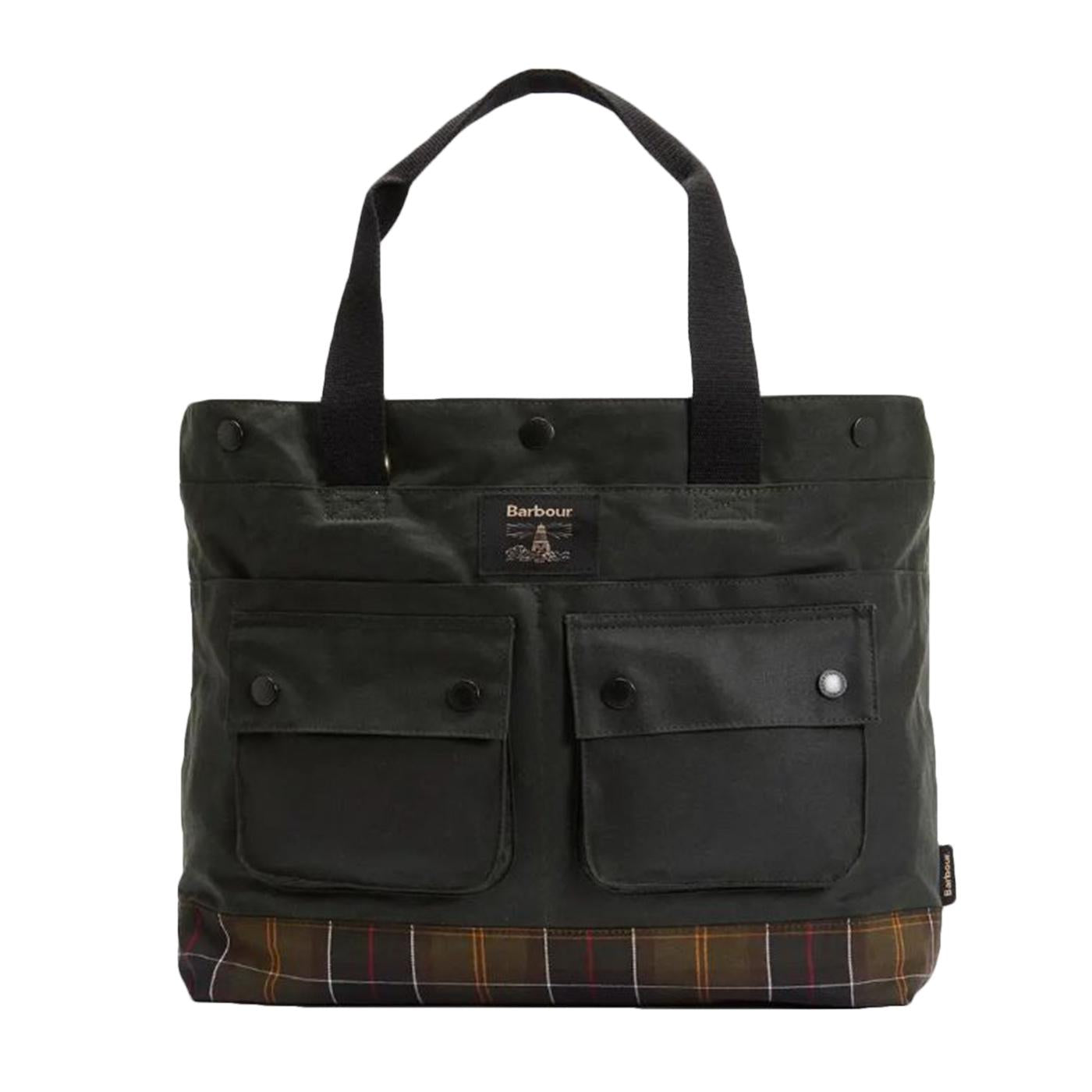 Field Wax Tote Bag Sage - Borsa Tote Verde UBA0750 SG91 BARBOUR 