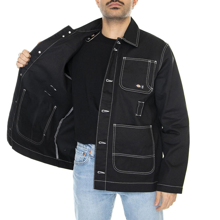Leo x Dickies Jacket Black - Giacca Estiva Uomo Nera DK0A4XXOBLK1  DICKIES 