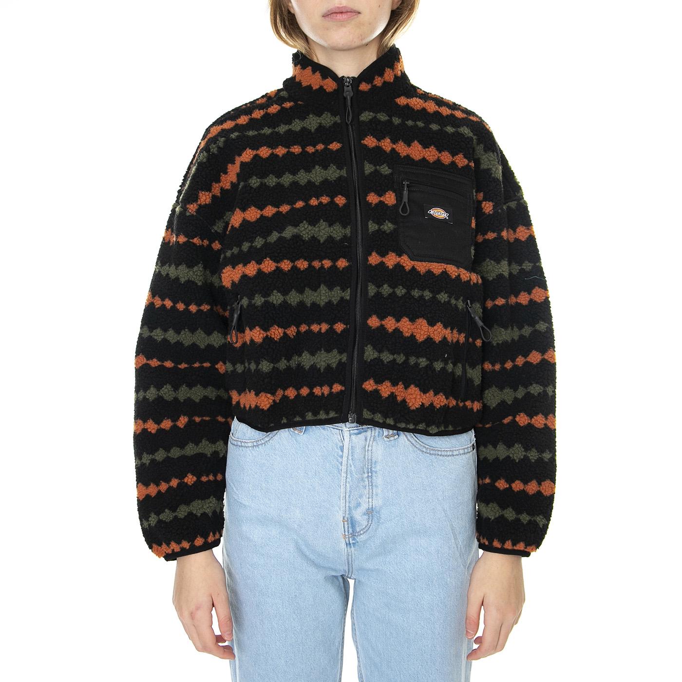 Falkville Fleece Black - Felpa con Zip Donna Nera DK0A4XYUBLK1  DICKIES 