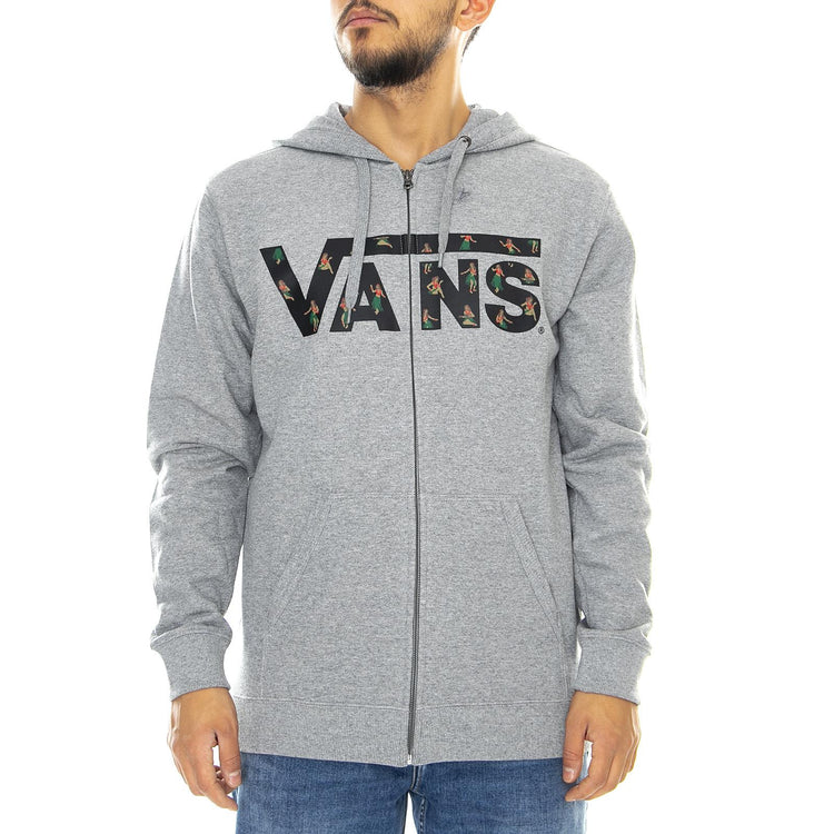 Mn Classic Zip - Camo/ Concrete Heather - Felpa con Cappuccio e Zip Uomo Camo / Grigia V00J6KKYF  VANS 