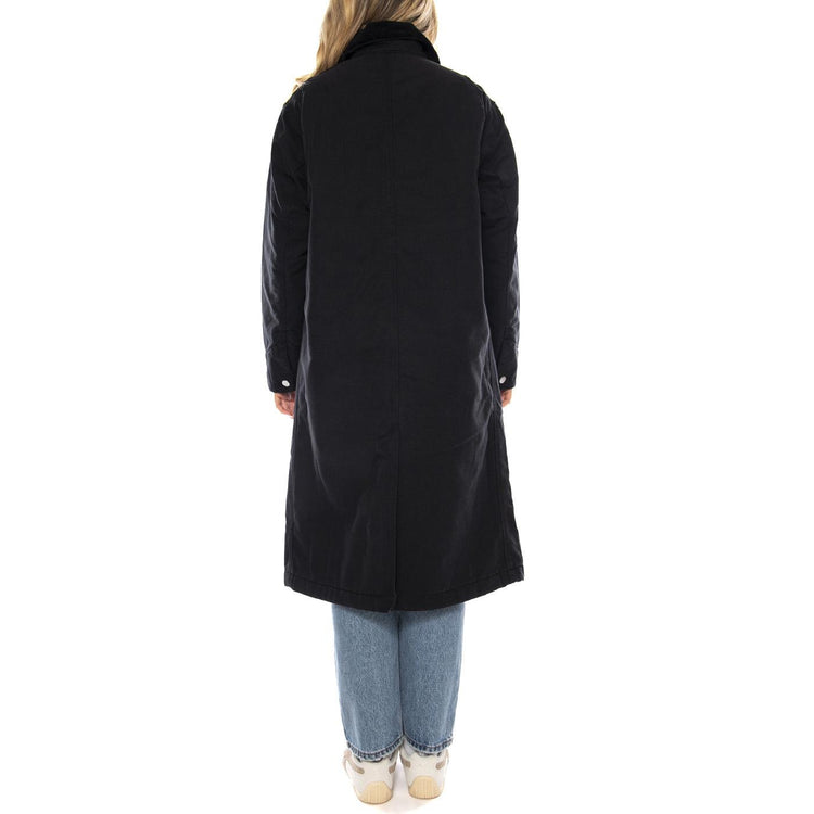 W Carhartt Webster Coat - Black / Black Stone Washed - Cappotto Donna I035676_00E_06 . CARHARTT WIP 