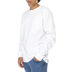 L/S Base T-Shirt White / Black - Maglietta Girocollo Maniche Lunghe Uomo Bianca I026265-00AXX . CARHARTT WIP 