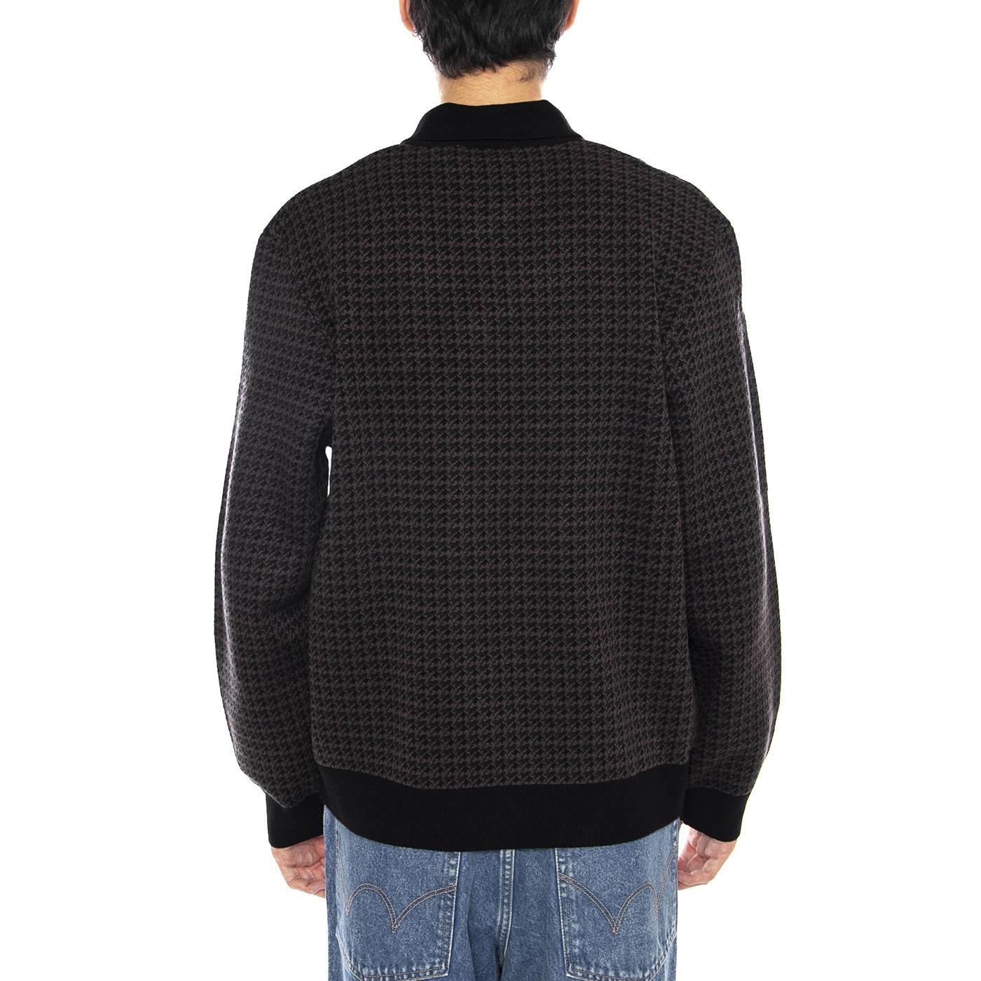 L/S Lowis Polo Lowis Houndstooth, Vitola Heather - Polo Maniche Lunghe Uomo Nera I035395.35MXX . CARHARTT WIP 