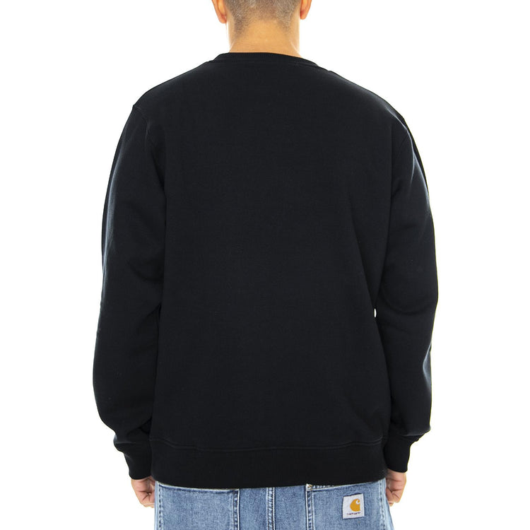 New Jersey Crew-Neck Sweatshirt - Black - Felpa Girocollo Uomo Nera 02 200240-BK . DICKIES 