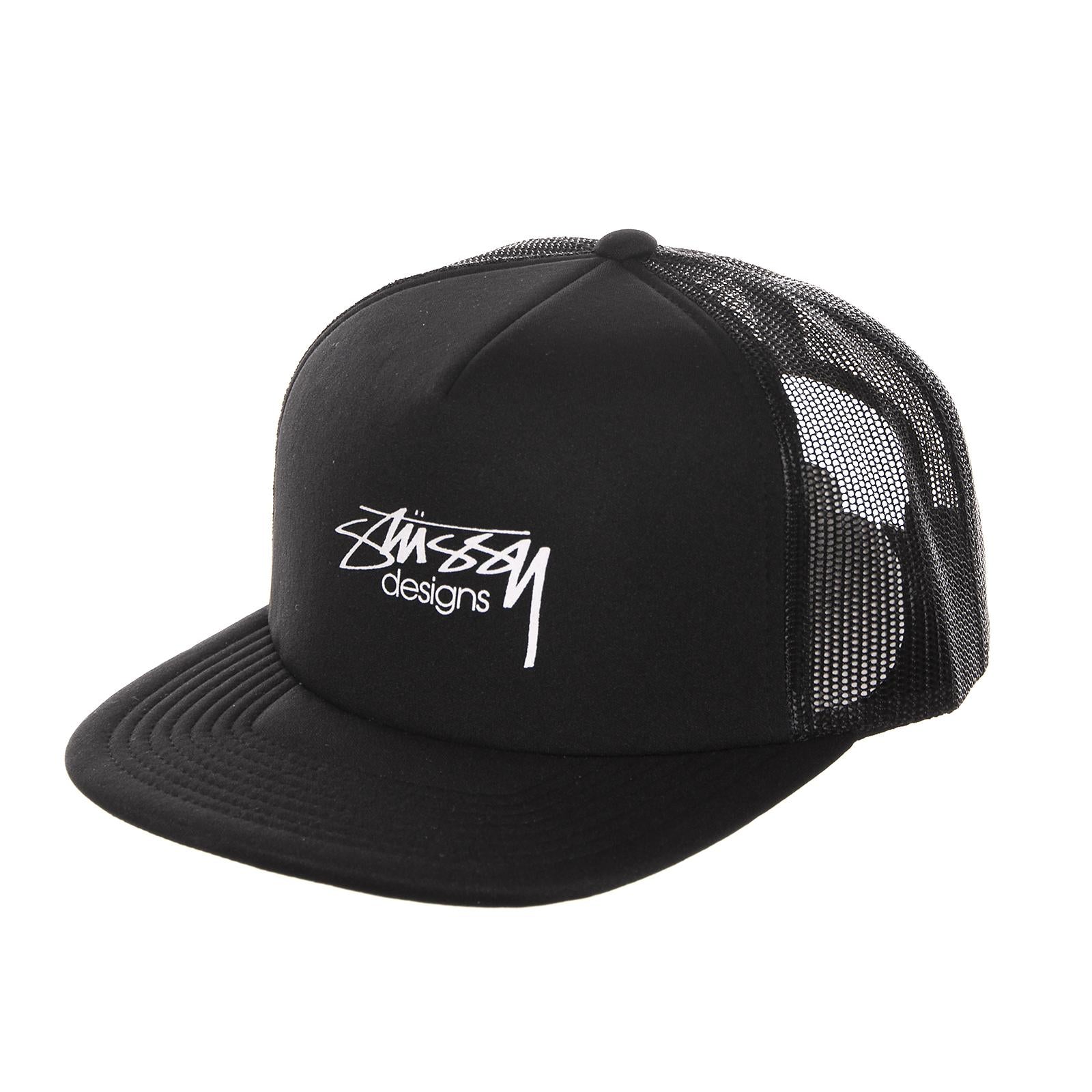 SMOOTH STOCK TRUCKER CAP BLACK 131694-BLACK  STUSSY 