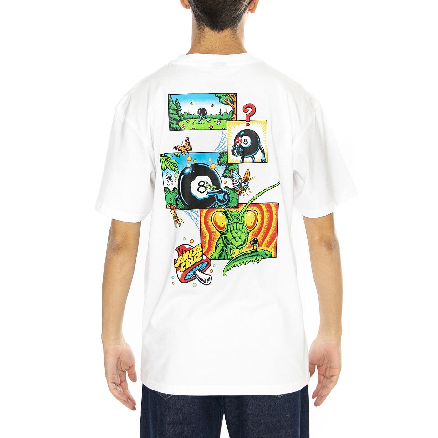 Winkowski 8Baller Comic White - Maglietta Girocollo Uomo Bianca SCA-TEE-11488  SANTA CRUZ 