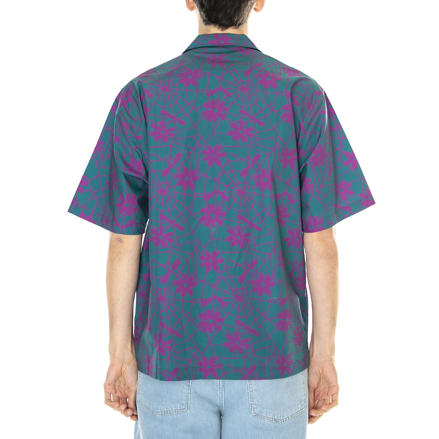 M' Stick 2 It Shirt Petrol - Camicia Maniche Corte Uomo Multicolore SS23-Stick2it Shirt Petrol  FUNKY 