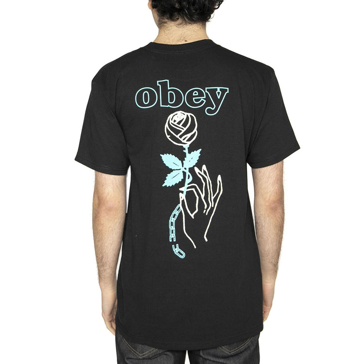 Obey Spring Forth Tee - Maglietta Girocollo Uomo Nera 165263945-BLK  OBEY 