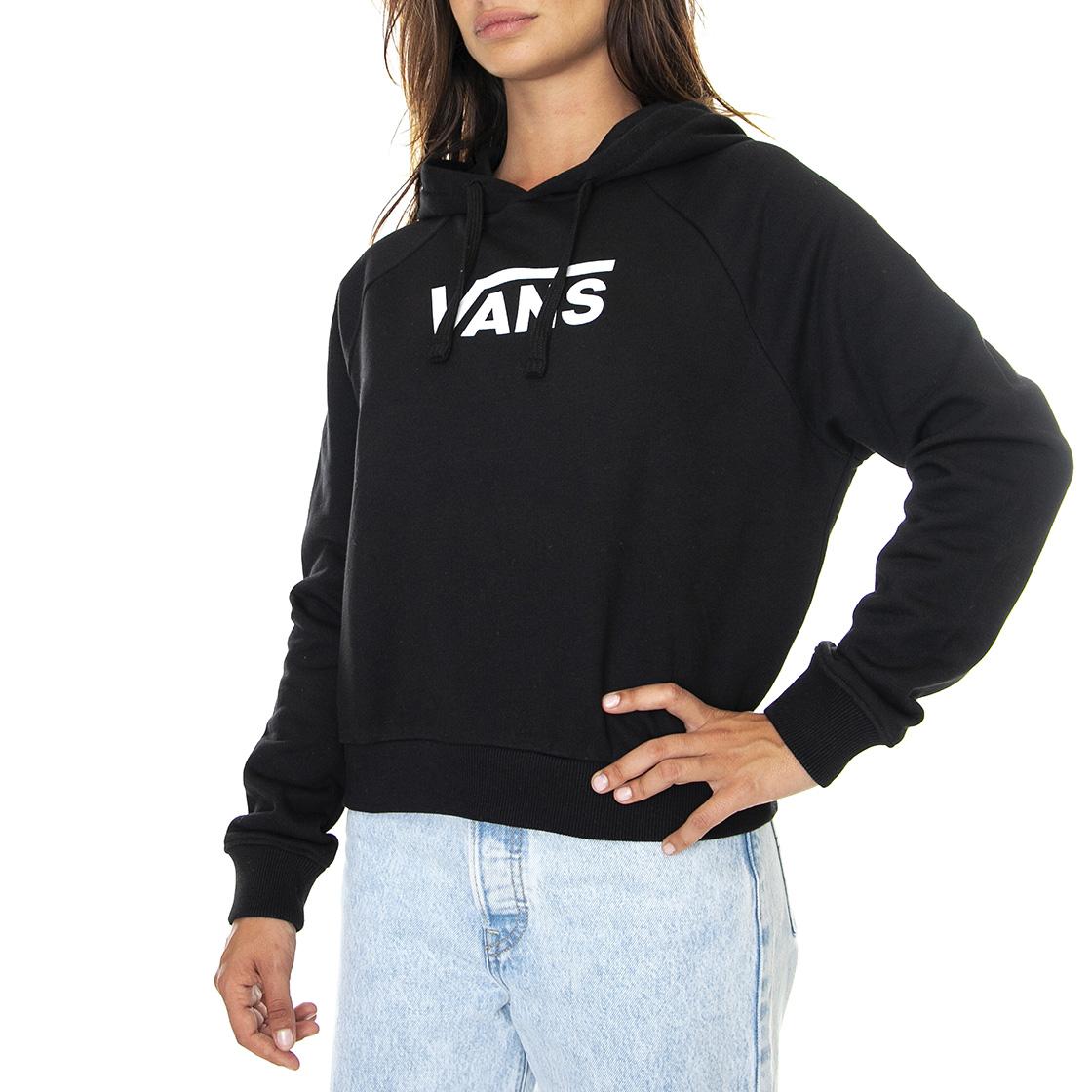 Wm Flying V Ft Boxy - Felpa con Cappuccio Donna Nera VN0A4BG3BLK1  VANS 