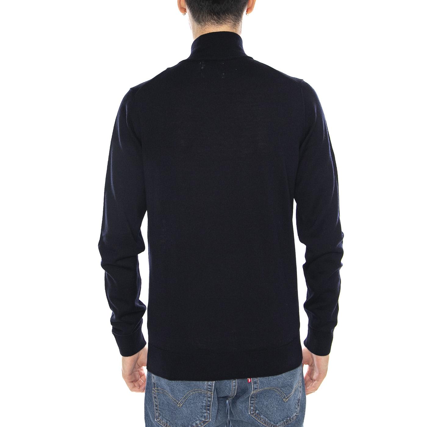 Redchurch Merino Wool -- Maglione Collo Alto Uomo True Navy Blu F4GF9082 412 FARAH 