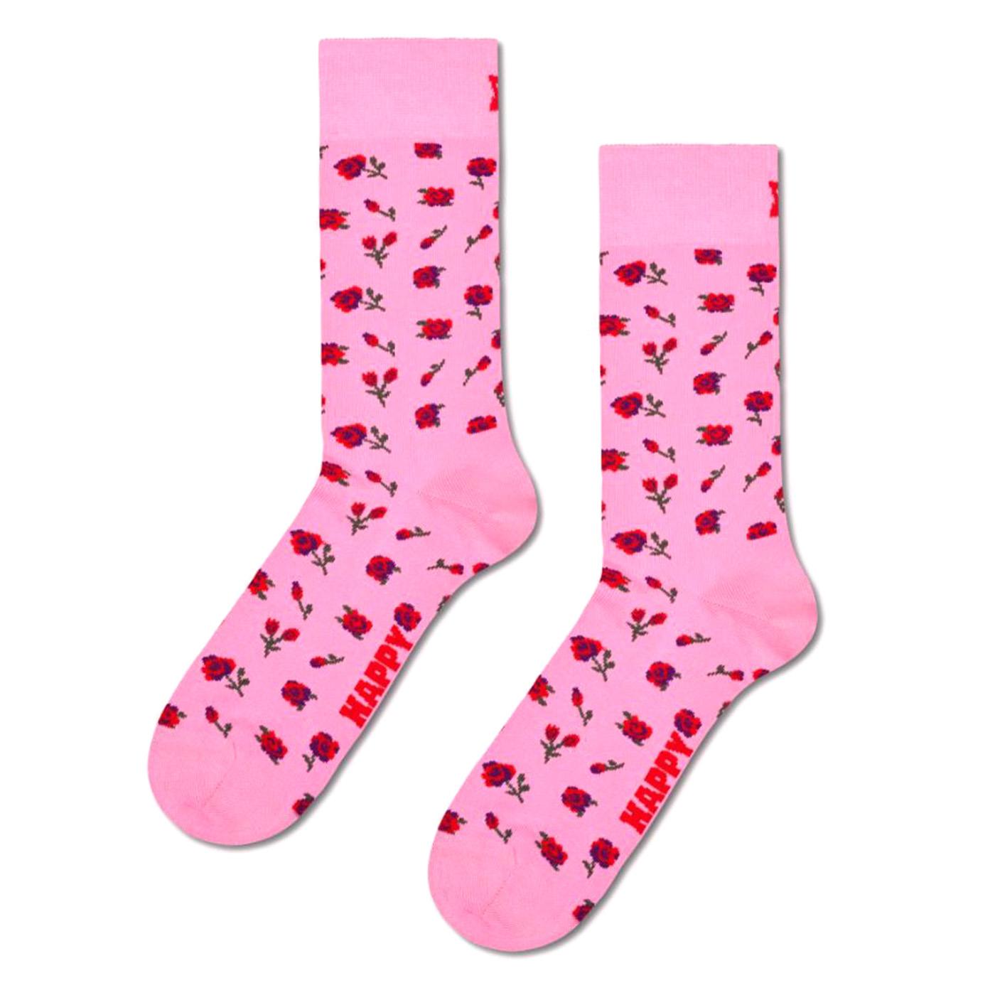Roses Sock Pink - Calzini Rosa P004526 PNK HAPPY SOCKS 