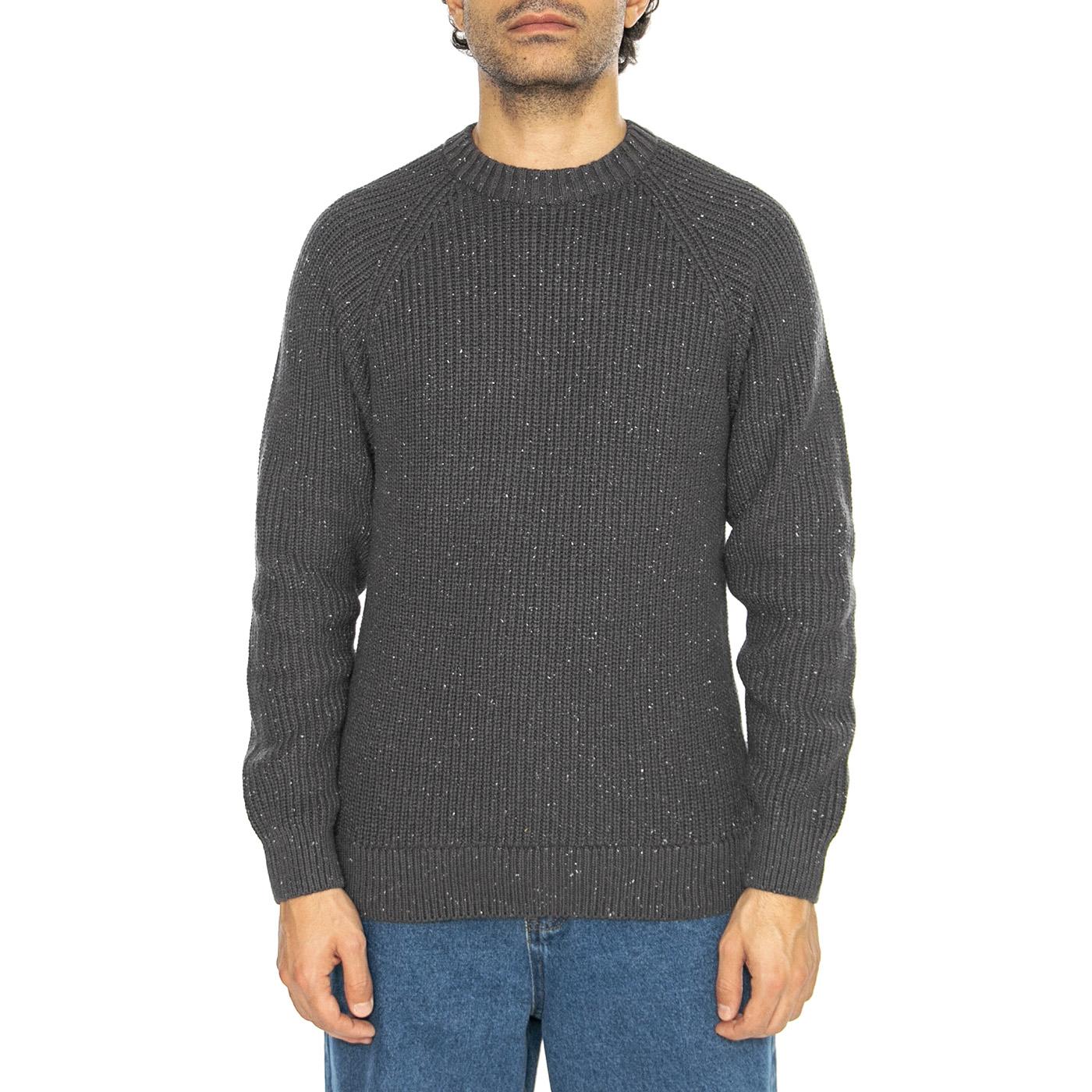 Litus Reg 5 Naps Crew Knit Grey Pinstripe - Maglione Girocollo Uomo Grigio 22031001-4607410  ONLY & SONS 