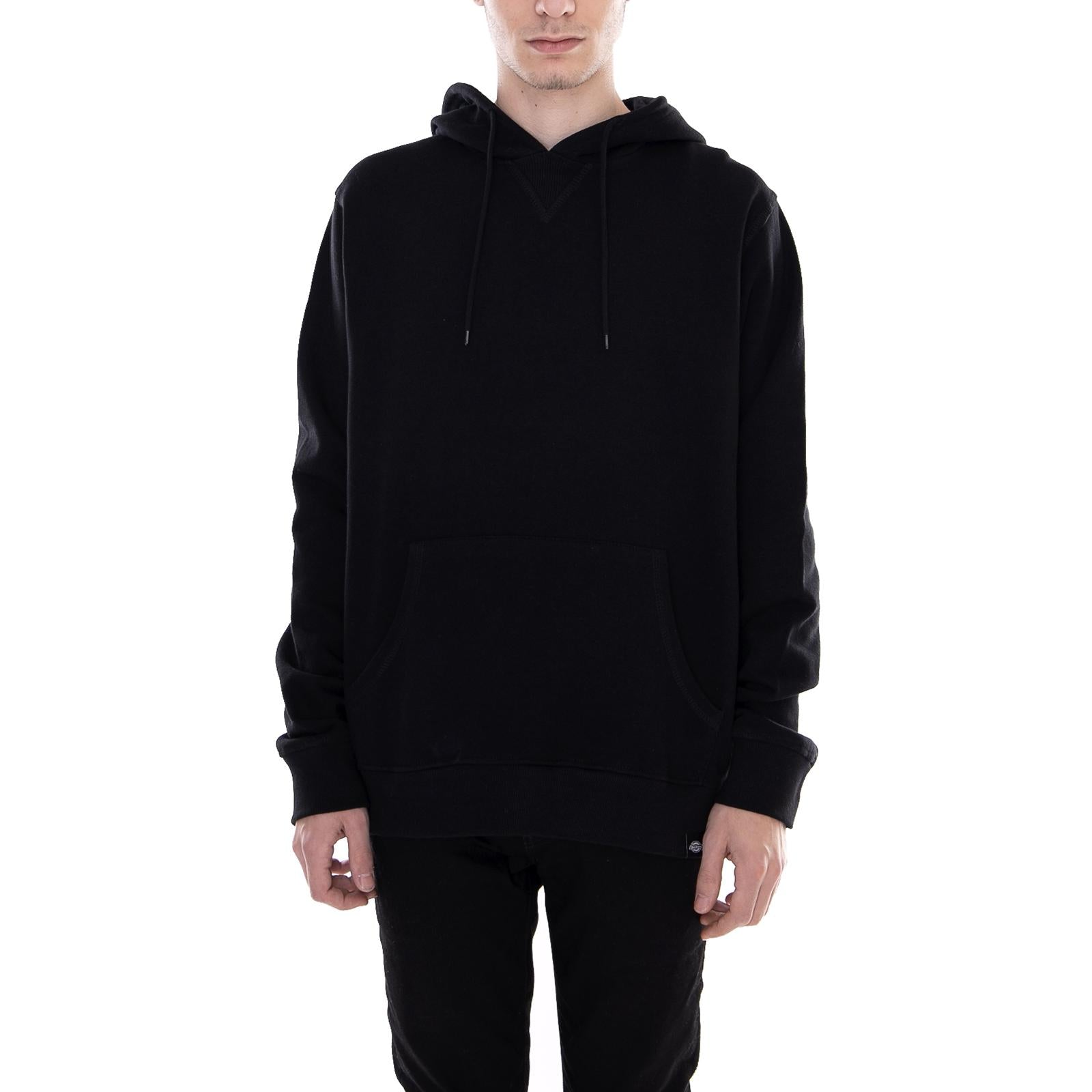 Philadelphia Hooded Fleece - Black - Felpa con Cappuccio Uomo Nera 03-200061-BK . DICKIES 