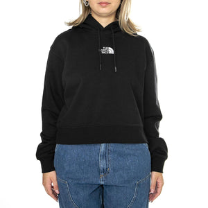 W Essential Crop Hoodie TNF Black - Felpa con Cappuccio Donna Nera NF0A89EXJK31  THE NORTH FACE 