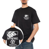 STACKED HI SS TEE BLACK/WHITE - T-Shirt Girocollo Uomo Nera VANS