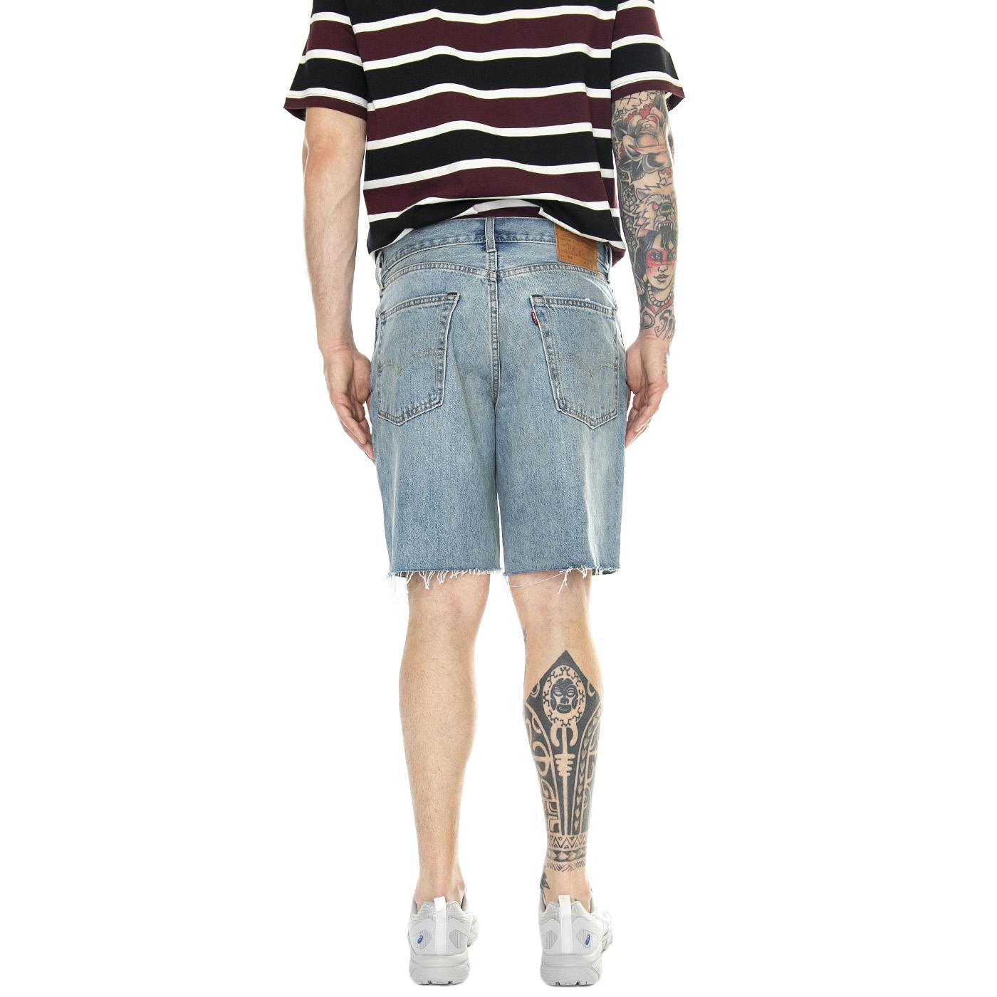 468 Stay Loose Shorts Astro Jam Light Indigo Worn In - Bermuda Denim Jeans Uomo Blu A8461-0003  LEVIS 