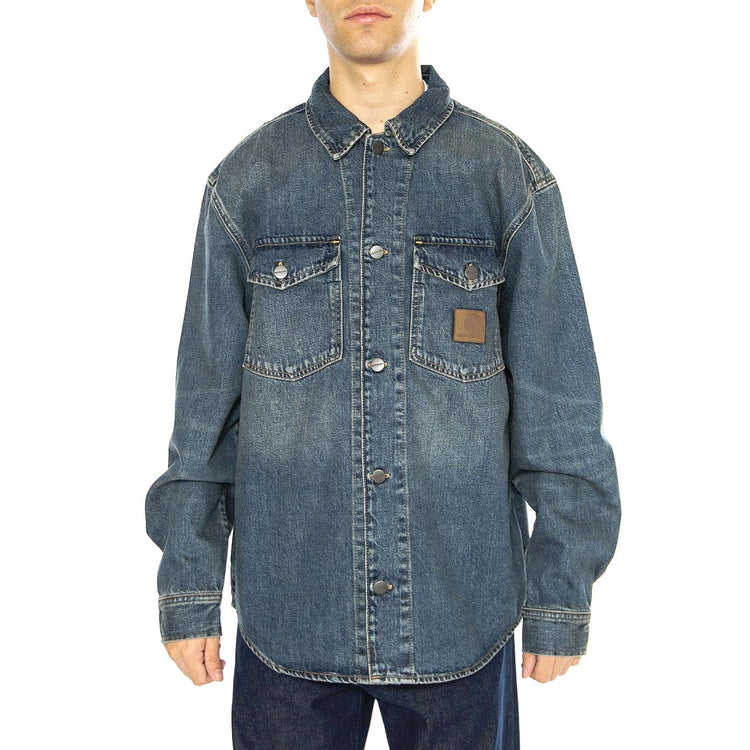 Lincoln Shirt Jac Blue - Camicia Denim Jeans Uomo Blu I034735.014Q  CARHARTT WIP 