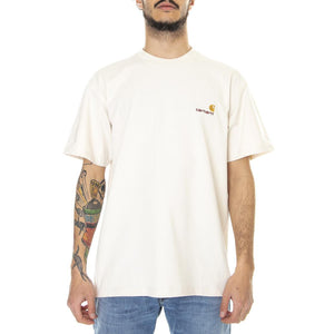 S/S American Script T-Shirt Natural - Maglietta Girocollo Uomo Beige I029956-05XX  CARHARTT WIP 