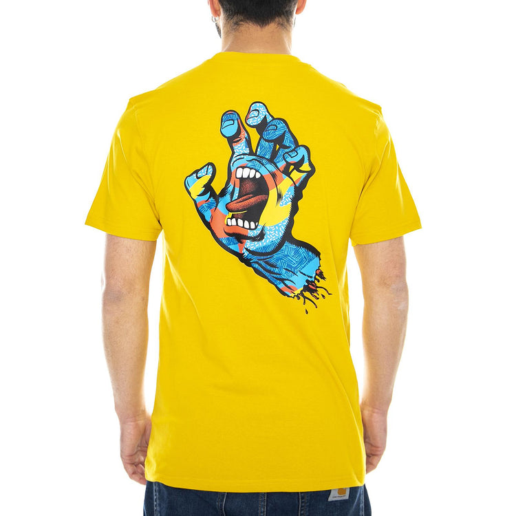  Primary Hand T-Shirt Mustard  SANTA CRUZ 