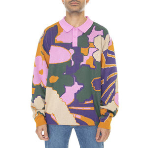 Puma x P.A.M. Knitted Longsleeve Polo Orange - Maglione Uomo Multicolore 536004-66  PUMA 