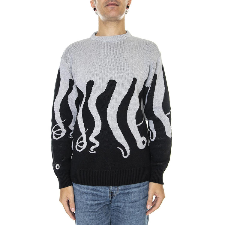 Octopus Original Jumper Grey - Maglione Girocollo Uomo Grigio / Nero 22WOJM01-GREY  OCTOPUS 
