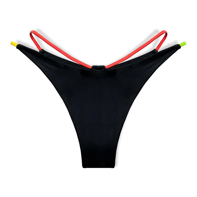 W' The Toughest Girl Bikini Bottom Black - Slip Bikini Nero GGBT182-BLK  GRIMEY 