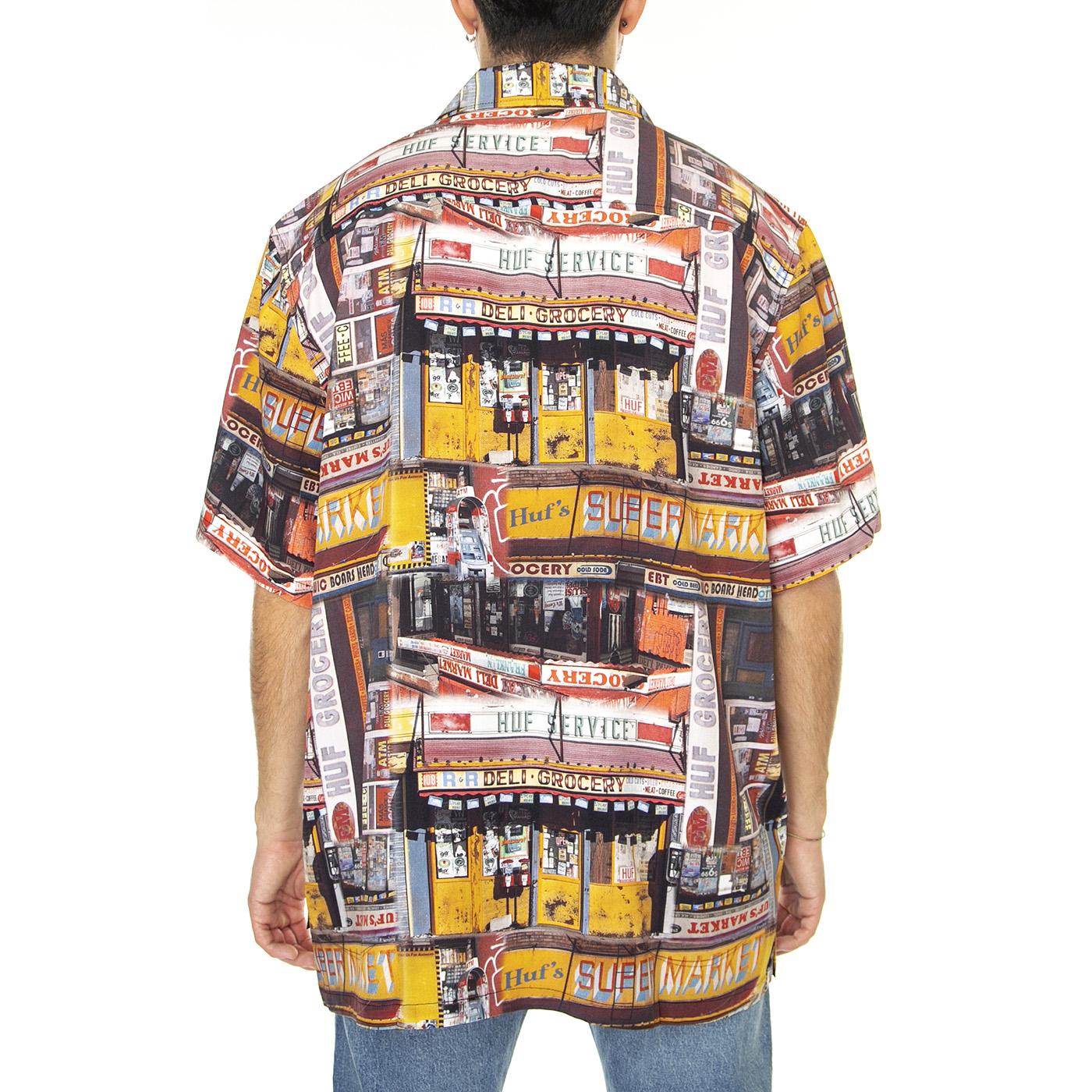 Corner Store S/S Resort Shirt Multi - Camicia Maniche Corte Uomo Multicolore BU00175-MULTI  HUF 