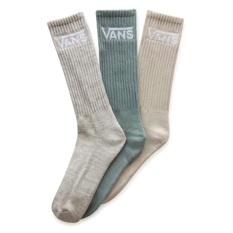 Mn Classic Crew (9.5-13) Chinois Green - Set da Tre Paia di Calzini Verdi / Multicolore VN000XSERL61  VANS 