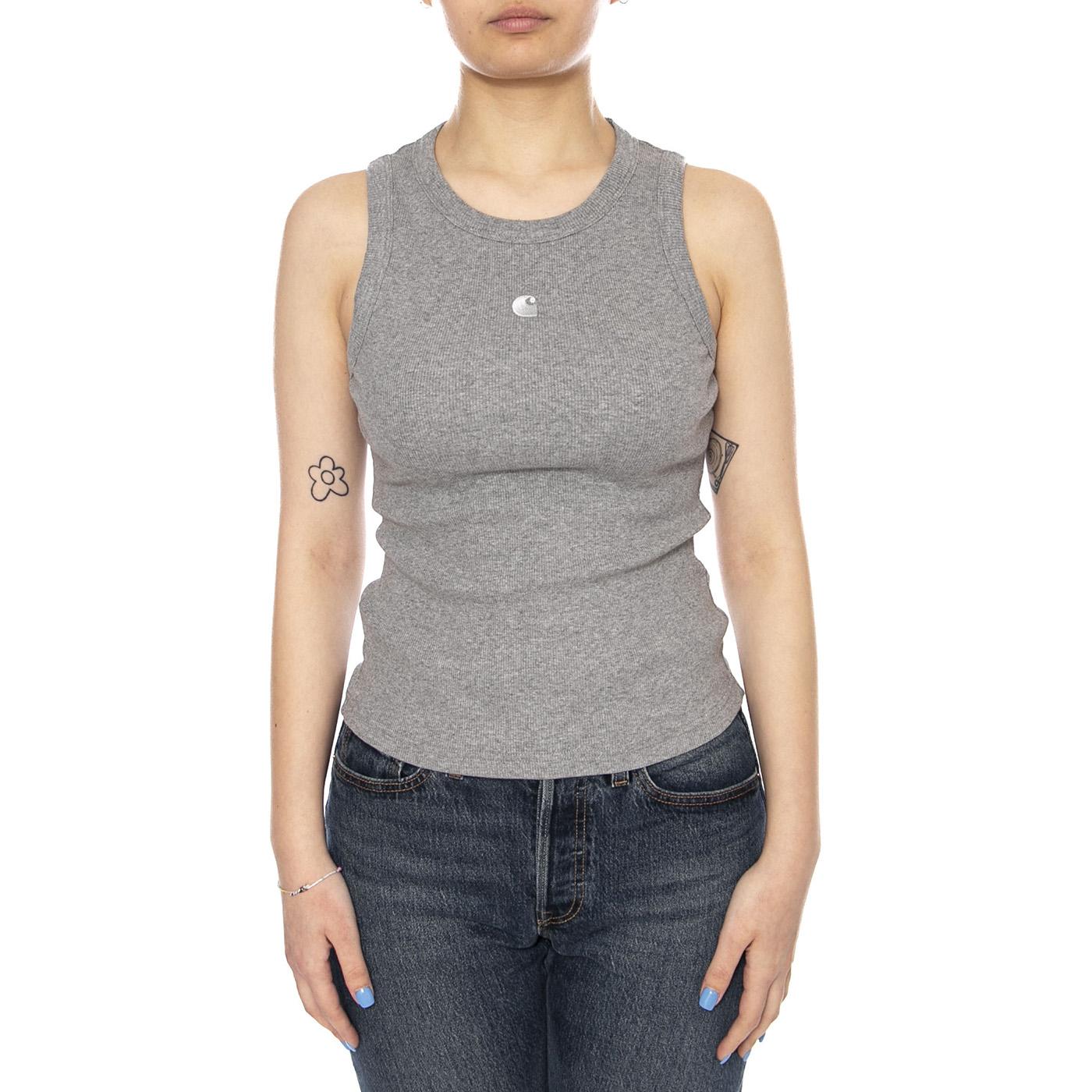 W' PHILIPS T-SHIRT GREY HEATHER - Canotta Donna Grigia I034624 V6XX CARHARTT WIP 