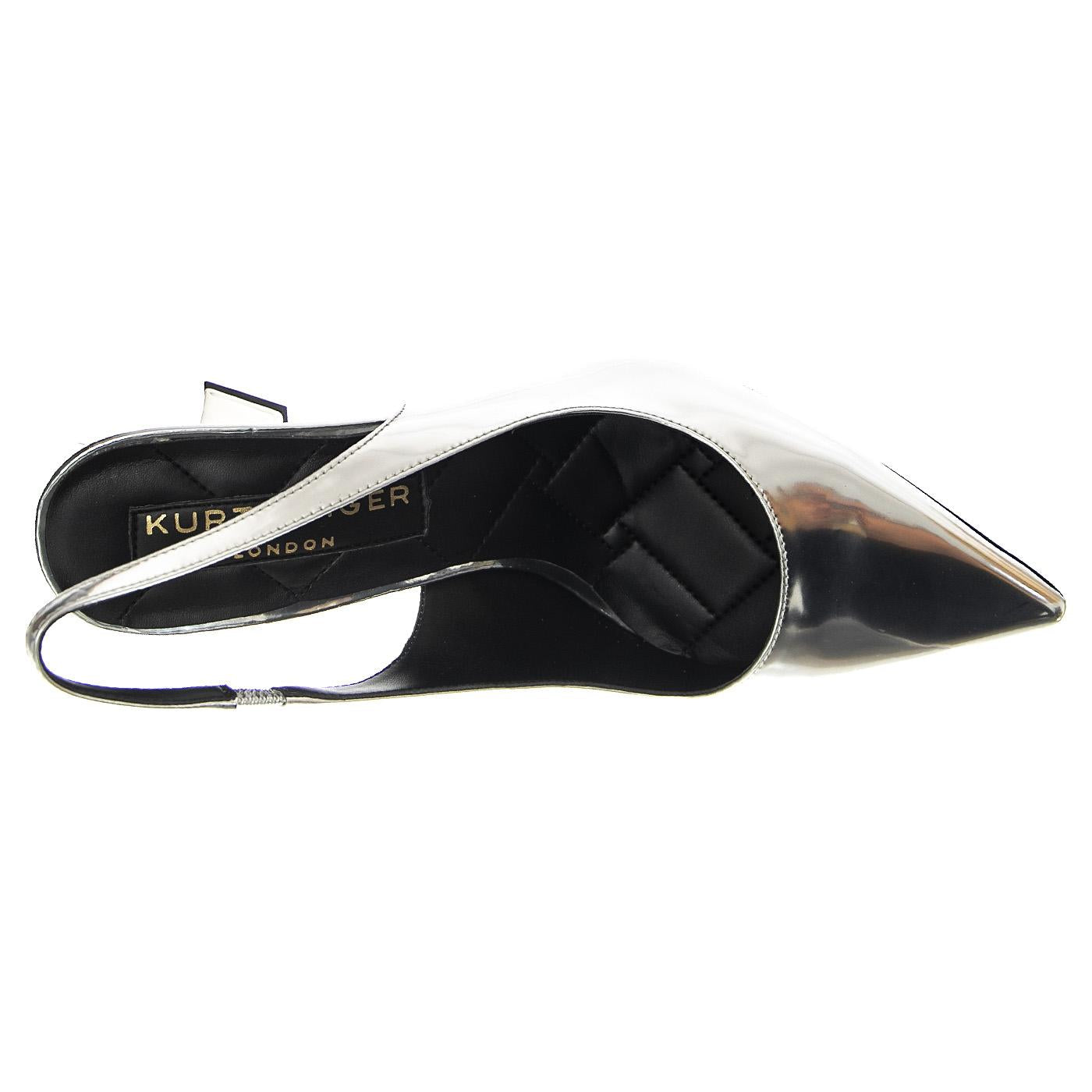 London Slingback Leather Silver - Sandali Donna Argento KGS9314863109-63  KURT GEIGER 