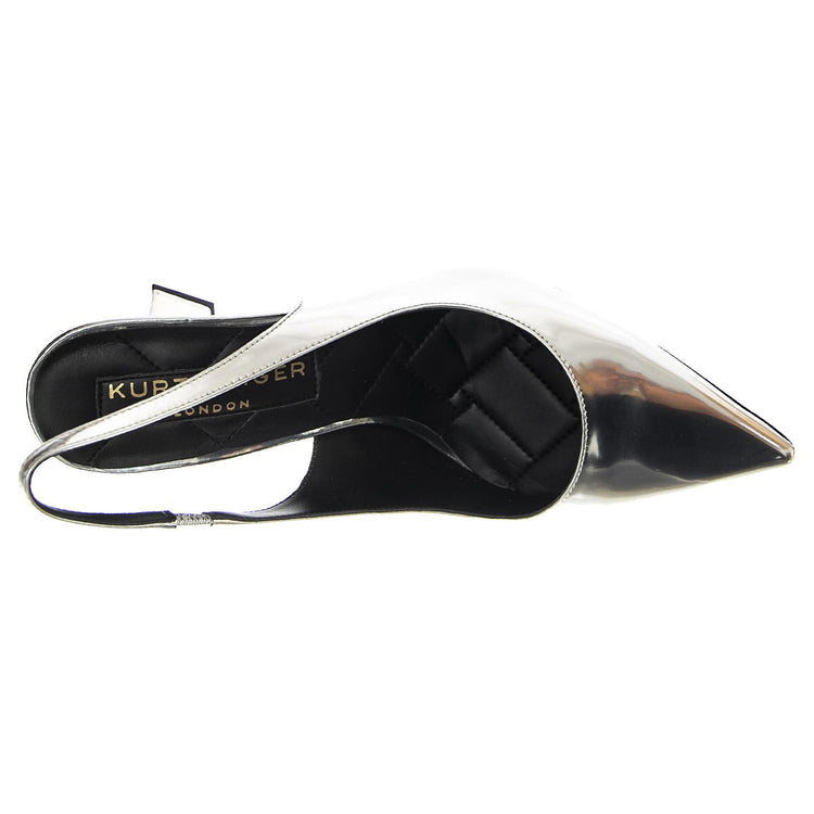 London Slingback Leather Silver - Sandali Donna Argento KGS9314863109-63  KURT GEIGER 