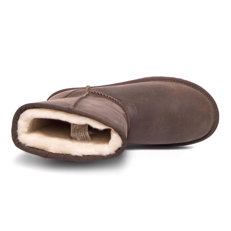 CLASSIC SHORT  LEATHER BROWNSTONE UGSCLSLEABWST1005093  UGG 