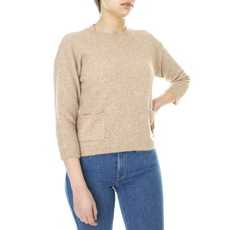 021SD53015 - Maglione Girocollo Donna Beige / Champagne 021SD53015 -S2285 . ALESSIA SANTI 